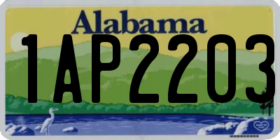 AL license plate 1AP2203