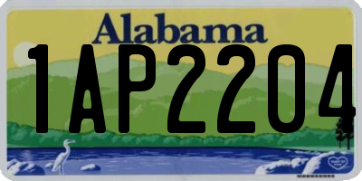 AL license plate 1AP2204