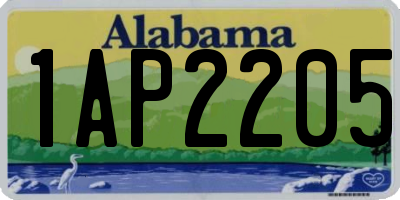 AL license plate 1AP2205