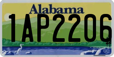 AL license plate 1AP2206