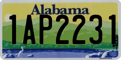 AL license plate 1AP2231
