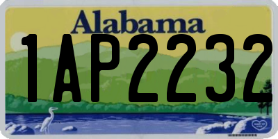 AL license plate 1AP2232