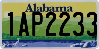 AL license plate 1AP2233