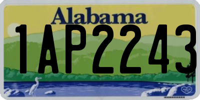 AL license plate 1AP2243