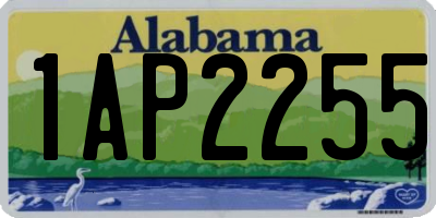AL license plate 1AP2255