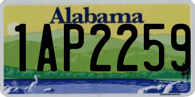 AL license plate 1AP2259