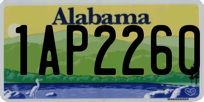 AL license plate 1AP2260