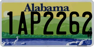 AL license plate 1AP2262