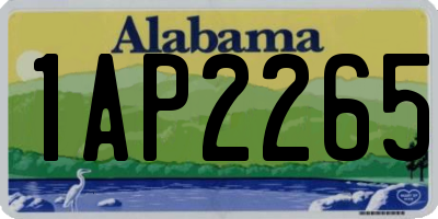 AL license plate 1AP2265