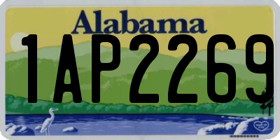 AL license plate 1AP2269