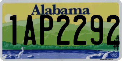 AL license plate 1AP2292