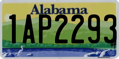 AL license plate 1AP2293