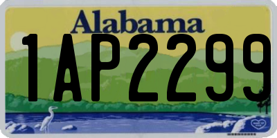 AL license plate 1AP2299
