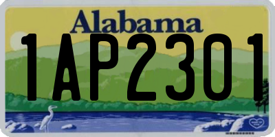 AL license plate 1AP2301