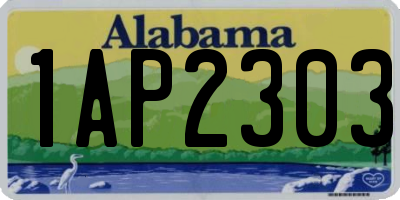 AL license plate 1AP2303