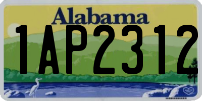 AL license plate 1AP2312