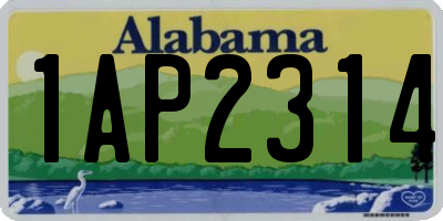 AL license plate 1AP2314