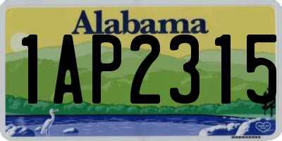 AL license plate 1AP2315