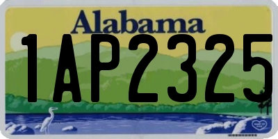 AL license plate 1AP2325
