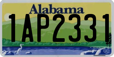 AL license plate 1AP2331