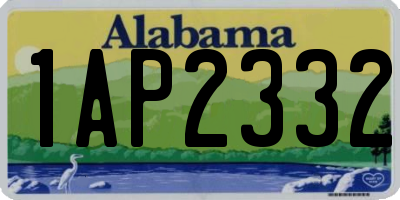AL license plate 1AP2332