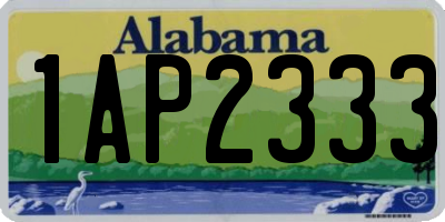 AL license plate 1AP2333