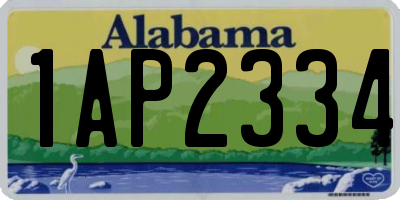 AL license plate 1AP2334