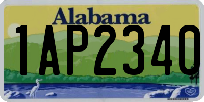 AL license plate 1AP2340