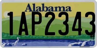 AL license plate 1AP2343