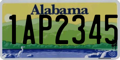 AL license plate 1AP2345