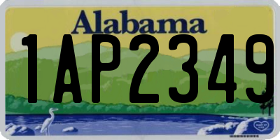 AL license plate 1AP2349