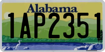 AL license plate 1AP2351