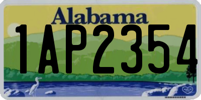 AL license plate 1AP2354