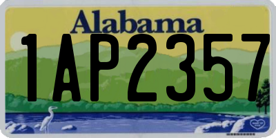 AL license plate 1AP2357