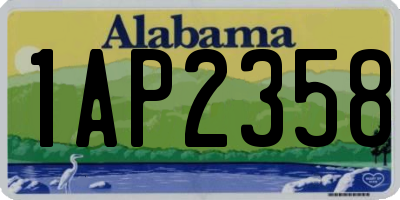 AL license plate 1AP2358