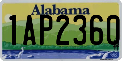 AL license plate 1AP2360