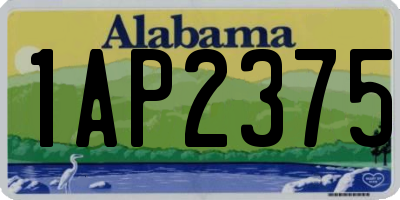 AL license plate 1AP2375
