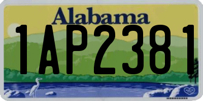 AL license plate 1AP2381