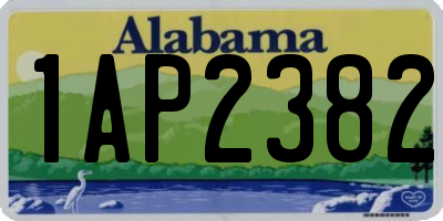 AL license plate 1AP2382