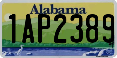 AL license plate 1AP2389