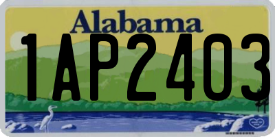 AL license plate 1AP2403
