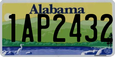 AL license plate 1AP2432