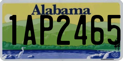 AL license plate 1AP2465