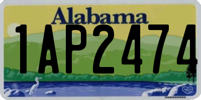 AL license plate 1AP2474