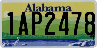 AL license plate 1AP2478