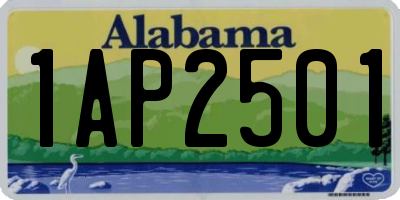 AL license plate 1AP2501