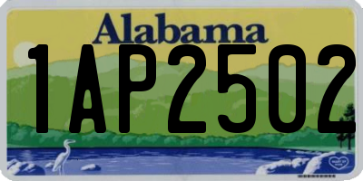 AL license plate 1AP2502