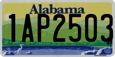 AL license plate 1AP2503