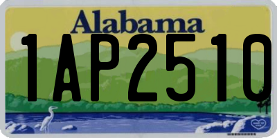 AL license plate 1AP2510