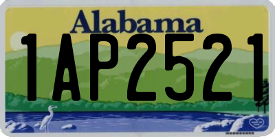 AL license plate 1AP2521